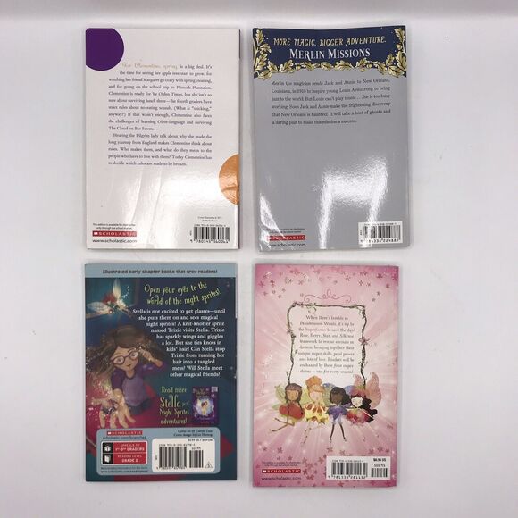 Lot of 4 Scholastic Children's Chapter Books Mix Titles Lot Fairies, Magic Tree - Picture 2 of 6